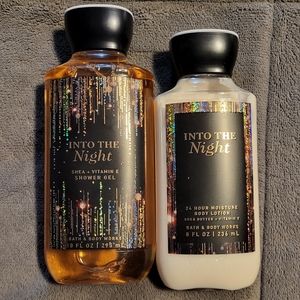 Bath and body works Into the Night body lotion and Shower Gel never used
